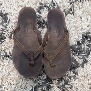 Rainbow slim strap flip flops